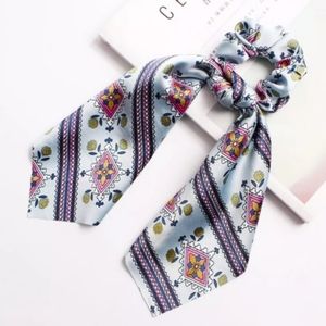 Aztec Floral Hair Scarf - Blue